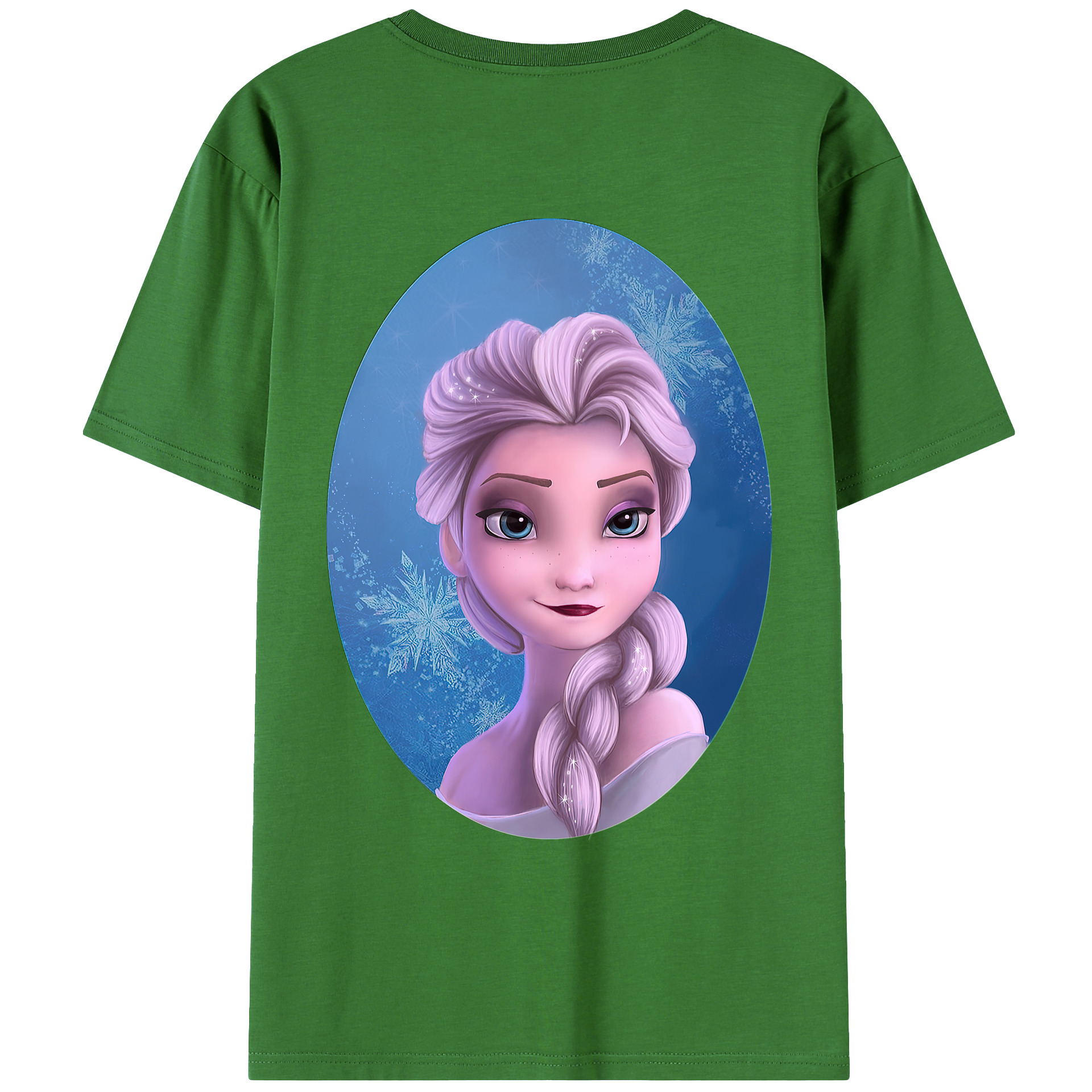 （画像用） アナと雪の女王 アンナ エルサ Frozen Anna Elsa レディース半袖Tシャツ(バックプリント)